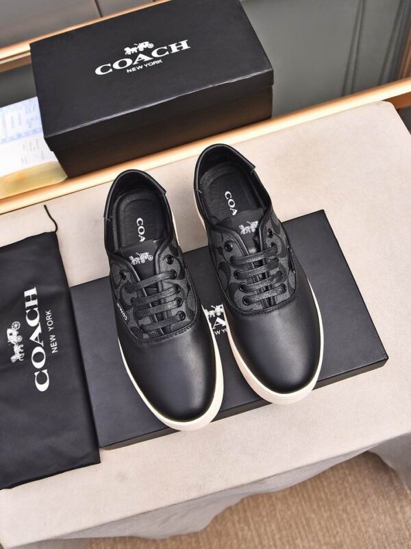 Coach Signature Jacquard Skate Sneakers With Brand's Iconic Signature Monogram Canvas In 2 Colors