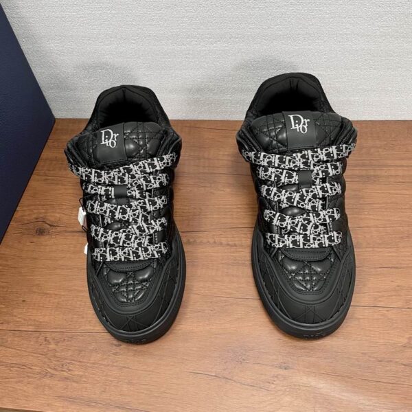 Dior B9S Skater Sneakers In Black Cannage Quilted