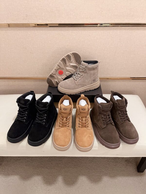 UGG Suede Embroidered Logo High Top Boots In Different Colors