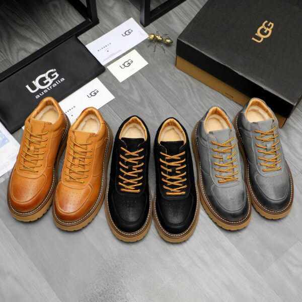 UGG Leather Shearling Lined Low Top Boots In Different Colors