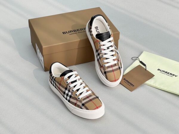 Burberry Vintage Check Canvas Platform Low Top Sneakers