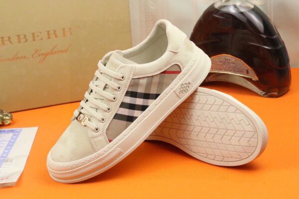 Burberry Vintage Check Canvas & Leather Low Top Sneakers