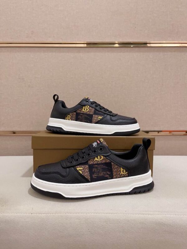 Burberry Pebbled TB Monogram & EKD Low Top Sneakers In 2 Colors