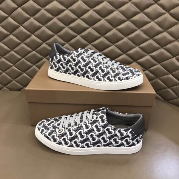 Burberry TB Monogram Printed Canvas Low Top Sneakers In 2 Colors