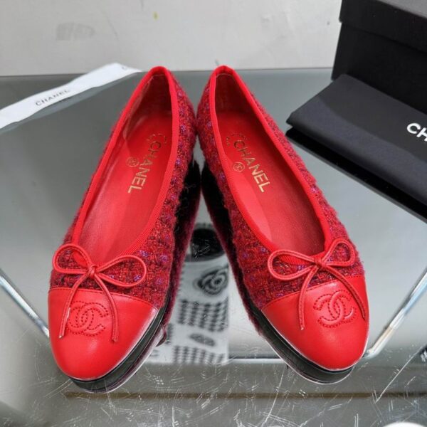 Chanel Tweed Cap Toe Ballet Flats In Different Colors
