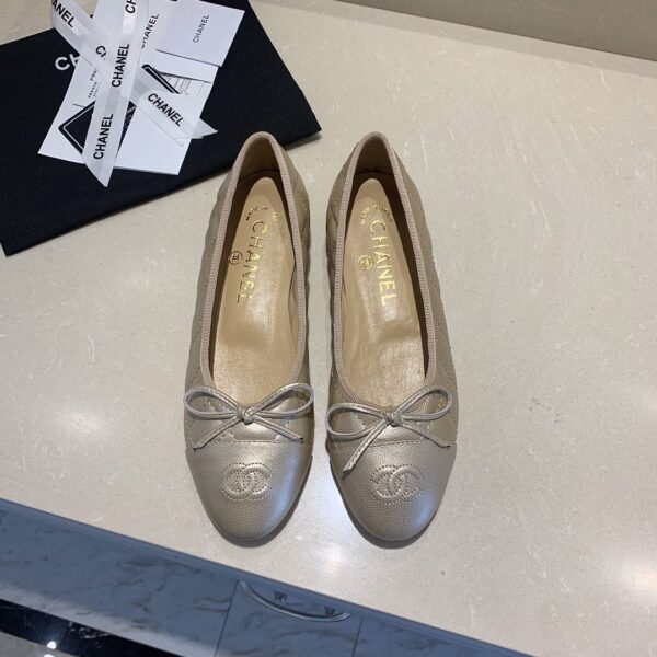 Chanel Quilted Caviar Leather Flats In Different Colors