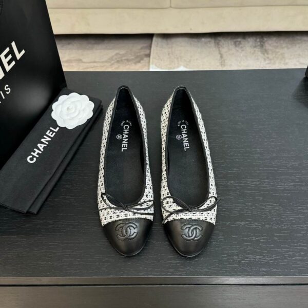 Chanel Tweed Flats