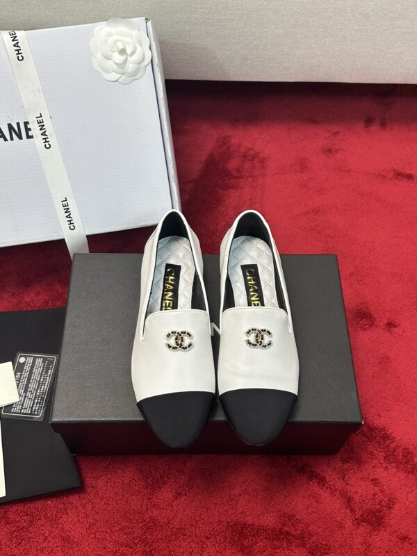 Chanel Grosgrain Strass Cap Toe CC Loafers In Different Colors
