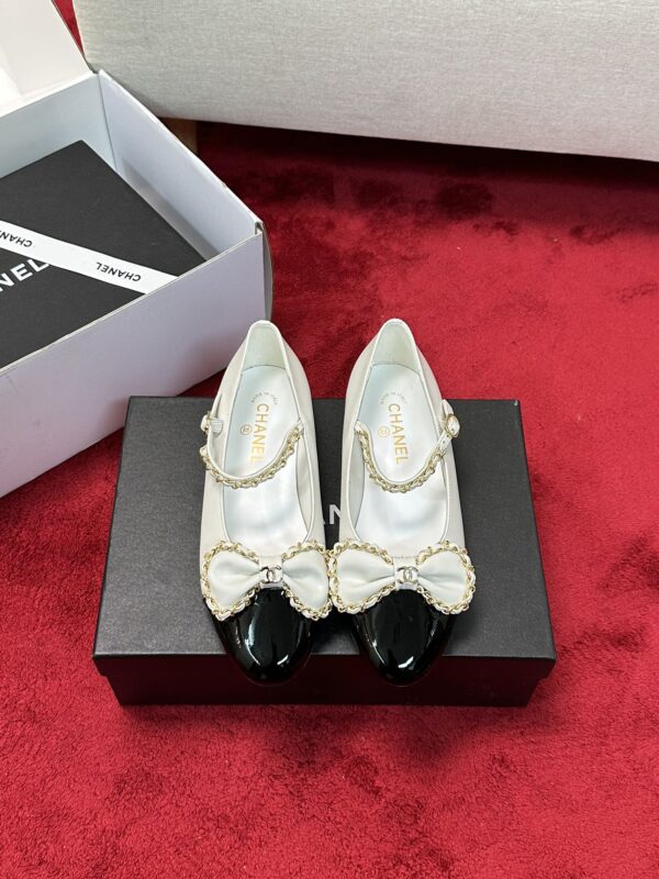 Chanel Patent Chain Bow Mary Jane Flats In Different Colors