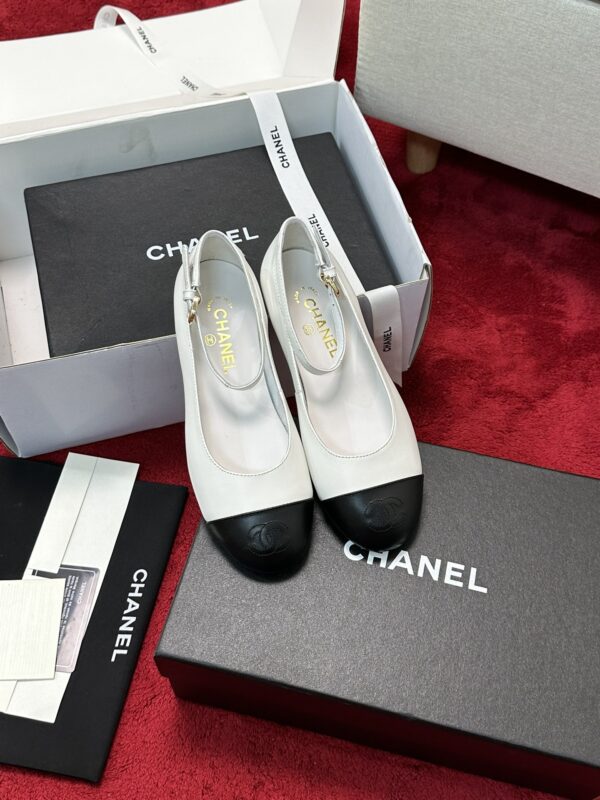 Chanel Patent Leather Cap Toe CC Mary Jane Flats In Different Colors