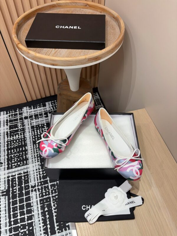 Chanel Camouflage Printed Ballerina Flats