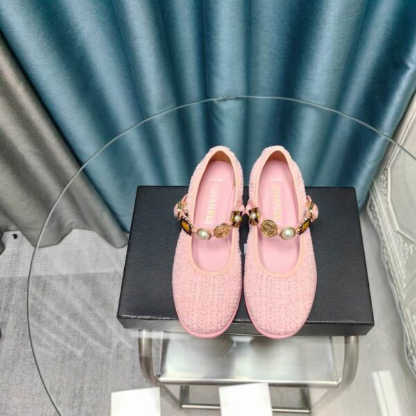 Chanel Tweed Mary Jane Flats In 2 Colors