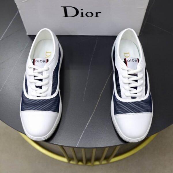 Dior Low Top Sneakers With Cap Toe & Side Branding Detail